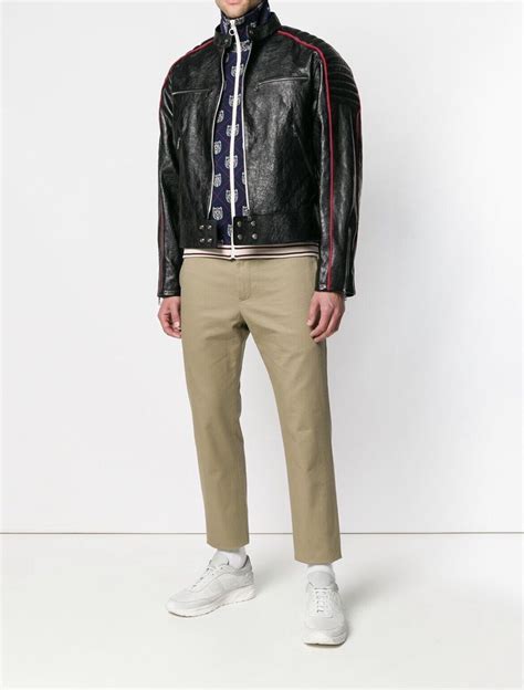 gucci moto leather|Gucci official website.